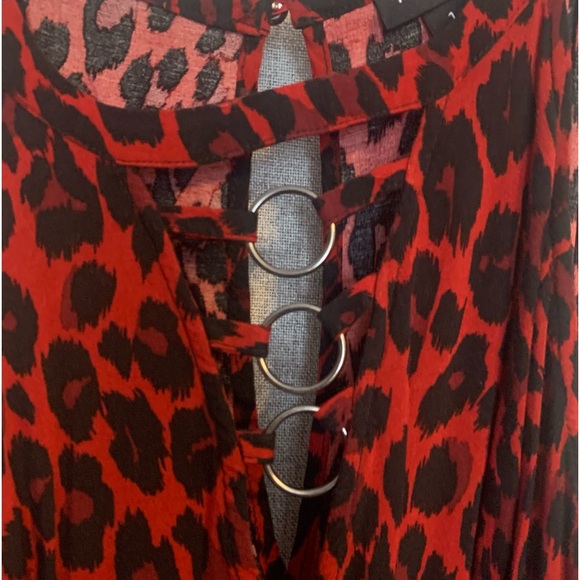 1xl Red & Black Leopard Print Dress - Picture 6 of 7